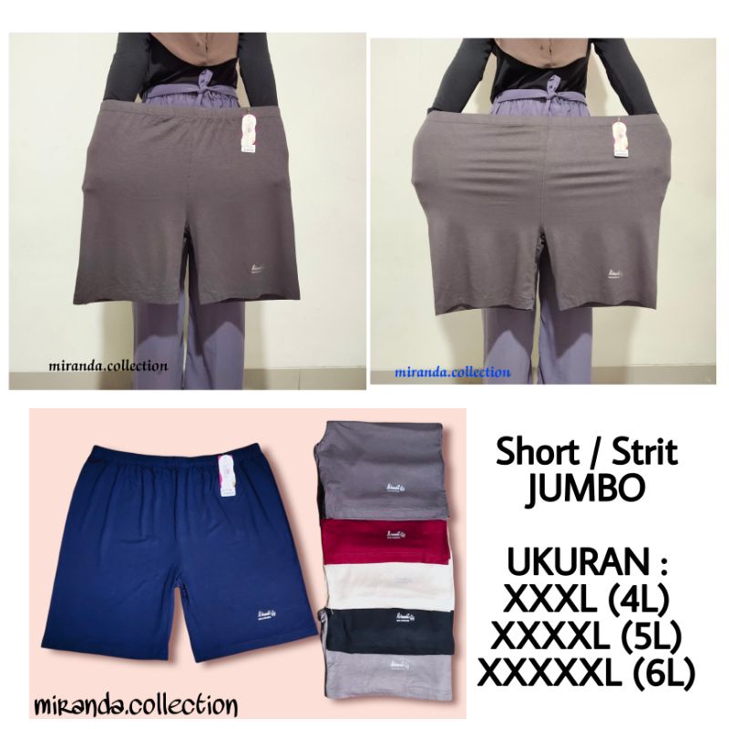 Miranda Short Legging JUMBO BB ± 70-110kg / Legging Pendek SUPER JUMBO MIRANDA Bahan Rayon Spandex - SP 777