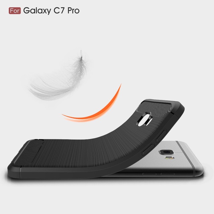 FIBER LINE Case Samsung C7 C9 PRO spigen like cover softcase carbon hp         / Case HP / Casing HP