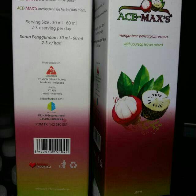 

Ace maxs herbal jus kulit manggis daun sirsak