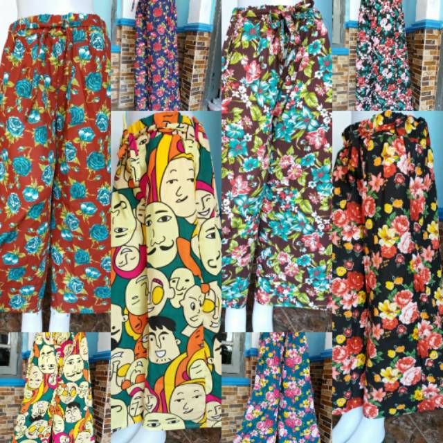 PROMO MURAH! KULOT KATUN MOTIF WANITA