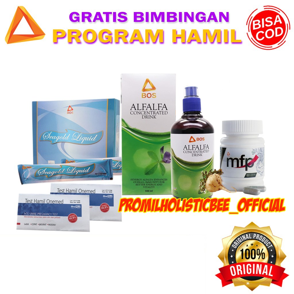 PAKET PROMIL SEAGOLD ALFALFA MFP MACA 100% ORIGINAL HERBAL BEE PROMO TERMURAH 
