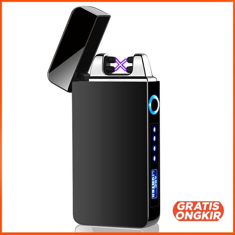 Korek Api Elektrik Pulse Plasma Double Arc Lighter - JL613-FD