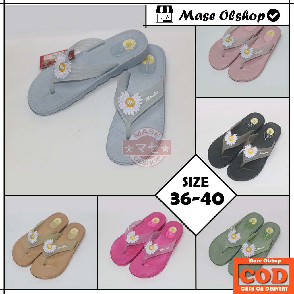 Sandal Jepit Wanita Motif Bunga New Era LB E 1521