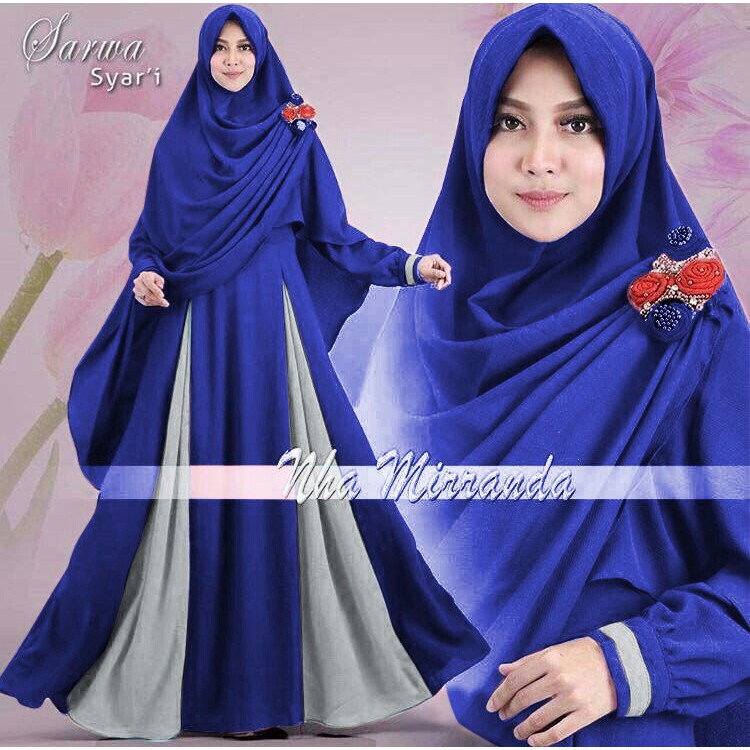 UL09 Syari Sarwa 4WARNA / F6 / Gamis Jaman Now / Jual Pakaian Muslim Wanita / Busana Muslim Kekinian