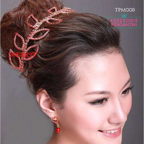 [PRODUK TERBATAS] AKSESORIS SANGGUL TIARA PENGANTIN HEADPIECE WEDDING DAUN TPM008