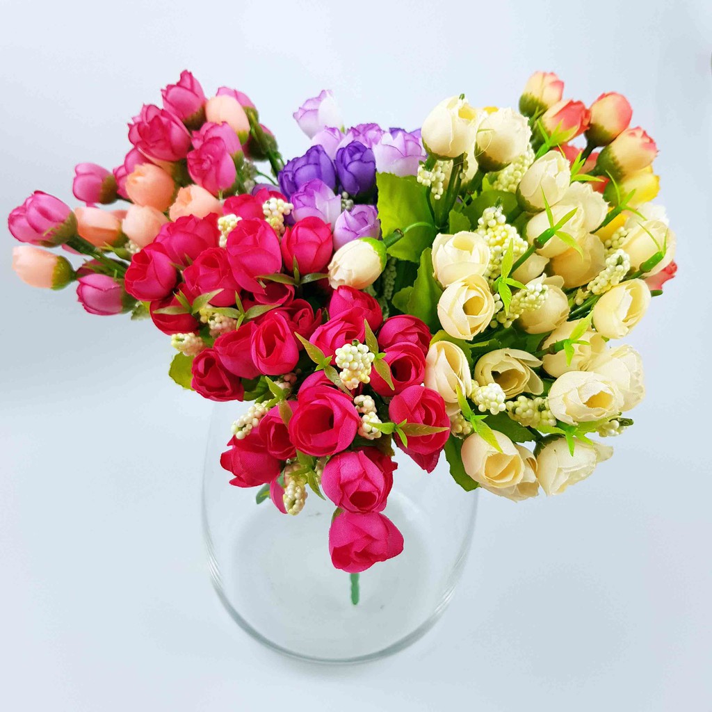 Bunga Mawar Artifisial 25 cm / Bunga Palsu/ Bunga Artificial/ Bunga Dekorasi