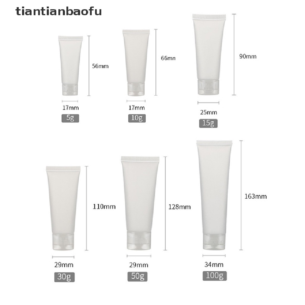 [tiantianbaofu] Empty Portable Tubes Squeeze Cosmetic Containers Cream Plastic Bottles Boutique