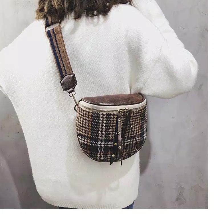 Stok Banyak NV6PW Tas wanita branded Unik import fashion bisa pinggang selempang dada waistbag lucu