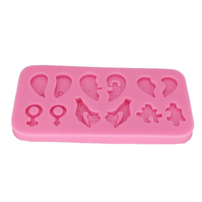 SIY  DIY Crafts Jewelry Casting Tool Love Heart Shape Keychain Epoxy Resin Mold Earrings Pendant Silicone Mould