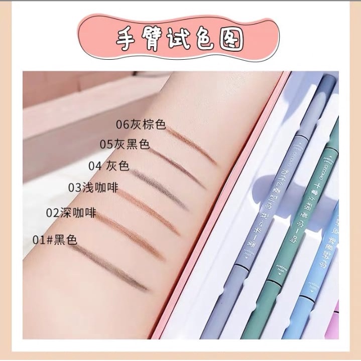 LAMEILA 838 1 SET 6 PCS Alis Eyebrow Geometry Colors Double Heads Eyebrows CJR