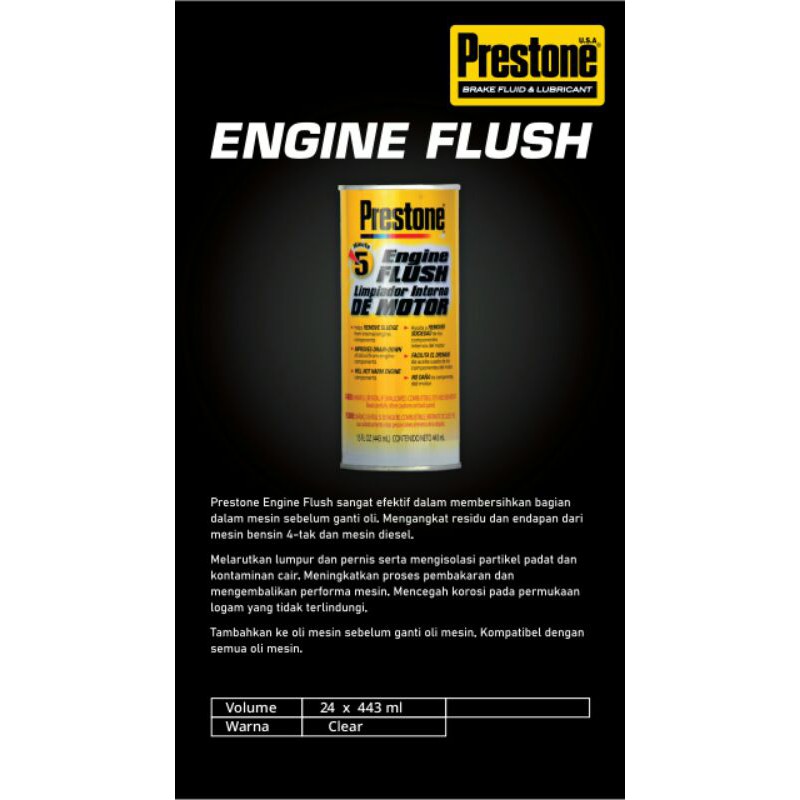 engine flush prestone
