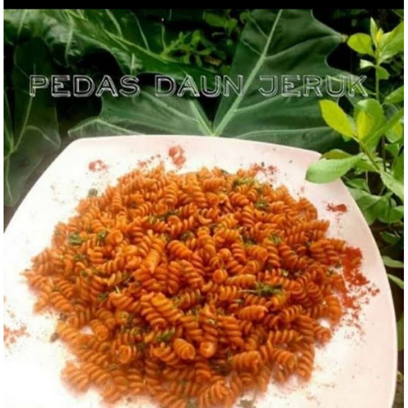 

makaroni spiral pedas daun jeruk