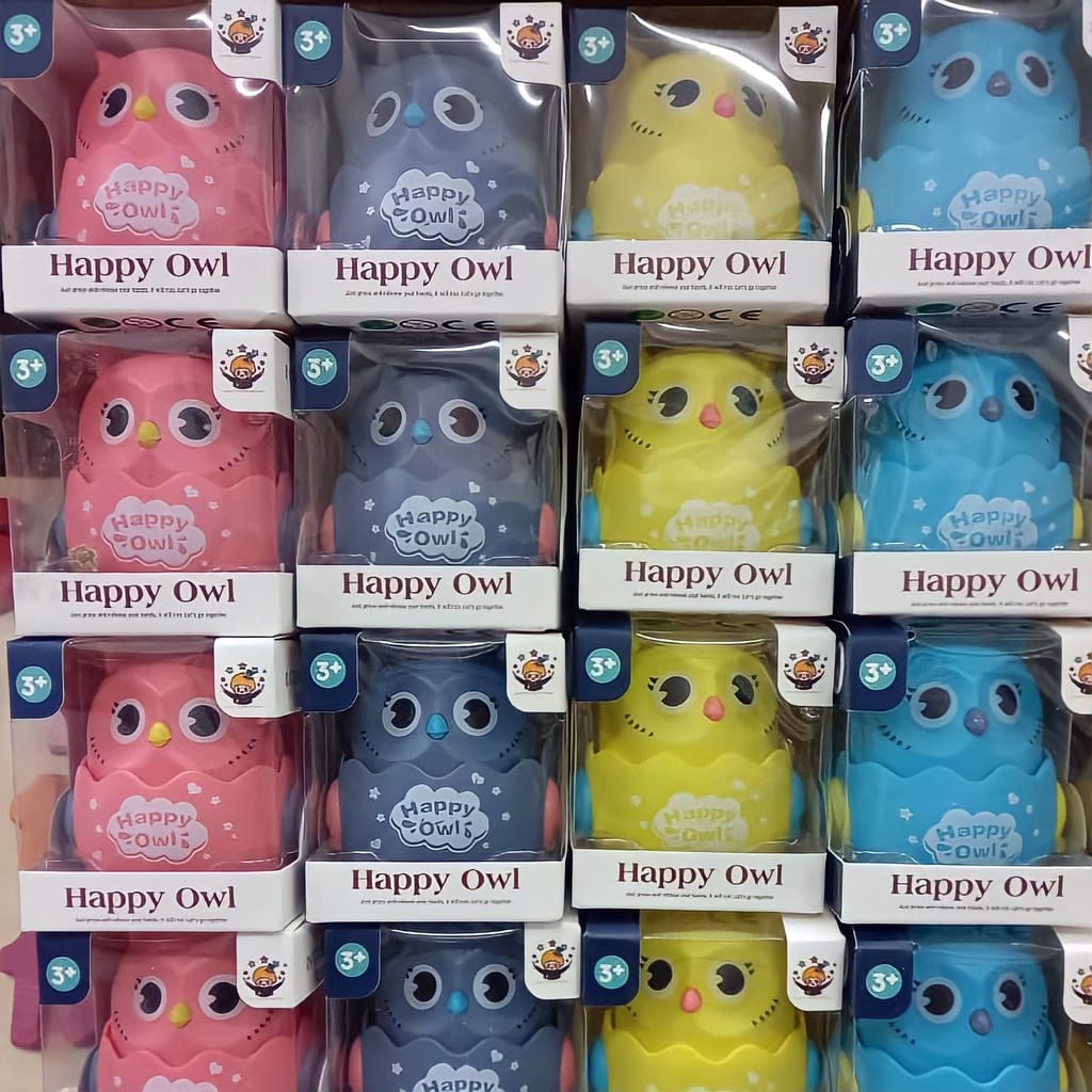 Happy Owl Mainan Edukasi  Anak Press n Go Burung Hantu Box