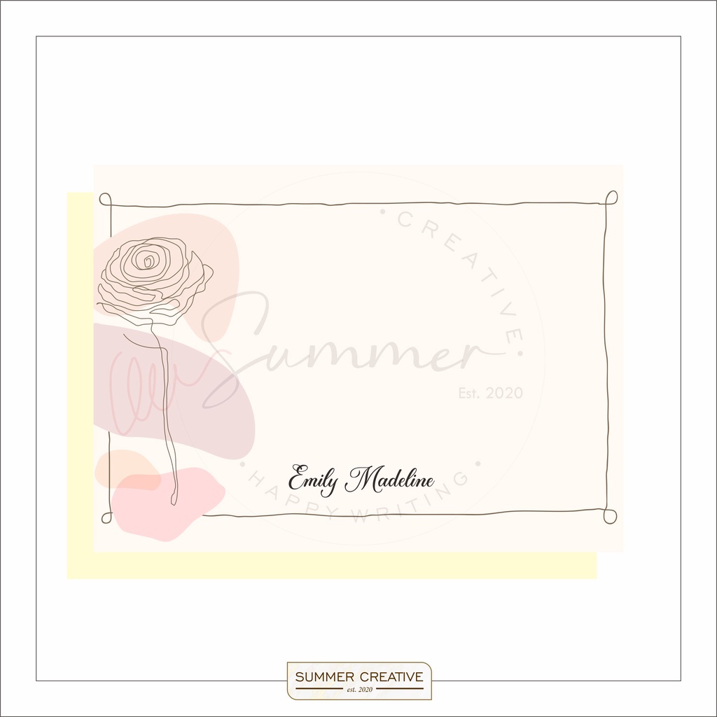 

Personalized Blank Card / Blank Note - NS26 / Thank You / Greeting Card / Kartu Polos / Ucapan