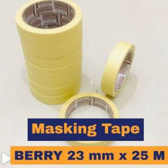 

Isolasi Kertas 1" MASKING TAPE BERRY 1 Inch 23mm x 25 meter [ TEBAL ]