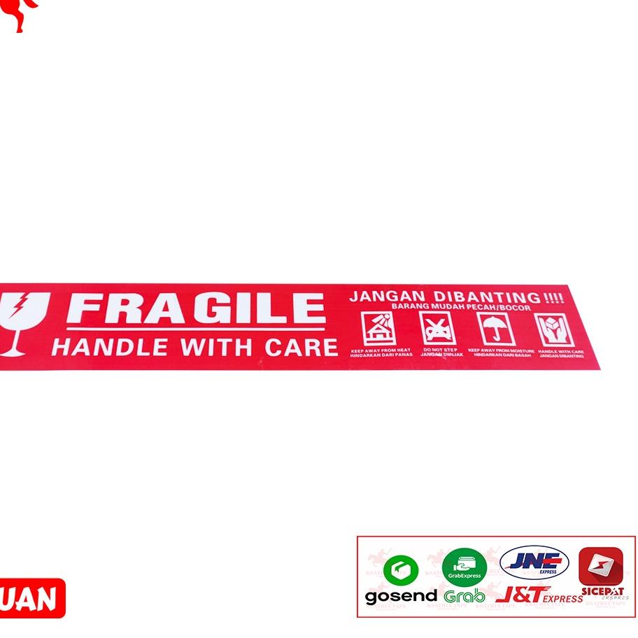 

(COD )NEW_PRODUCT Lakban OPP Tape / Lakban Fragile Merah KSATRIA Tape 80 Yard produck terlaris