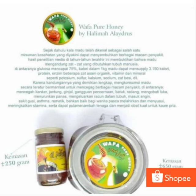 

Madu wafa original 100%