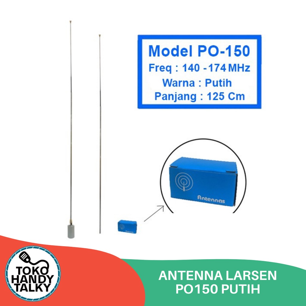 ANTENNA RADIO RIG HT LARSEN PO150 PUTIH NEW