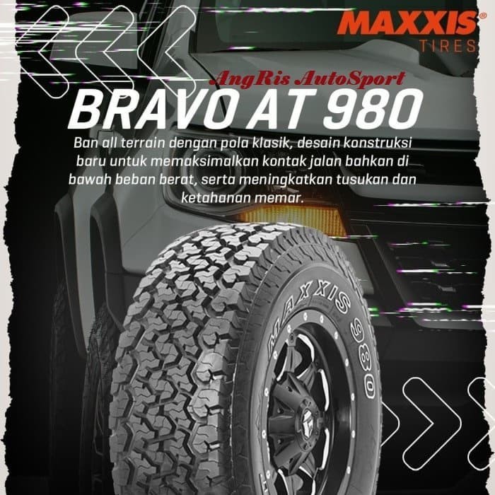 Maxxis Bravo AT 980 275/65 R18 Ban Mobil Ukuran  275 / 65  R18 import Thailand Ban kualitas Dunia
