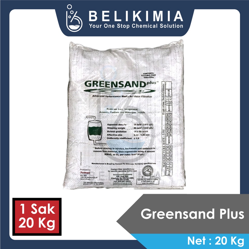 Greensand Plus 20KG - Media untuk Mangan dan Besi