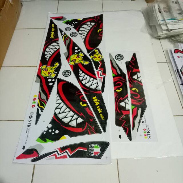 Striping variasi  new jupiter mx 135 motif shark 2011/2014
