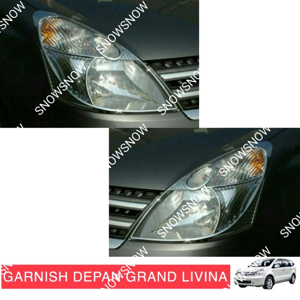 Garnish Lampu Depan Nissan Grand Livina Chrome