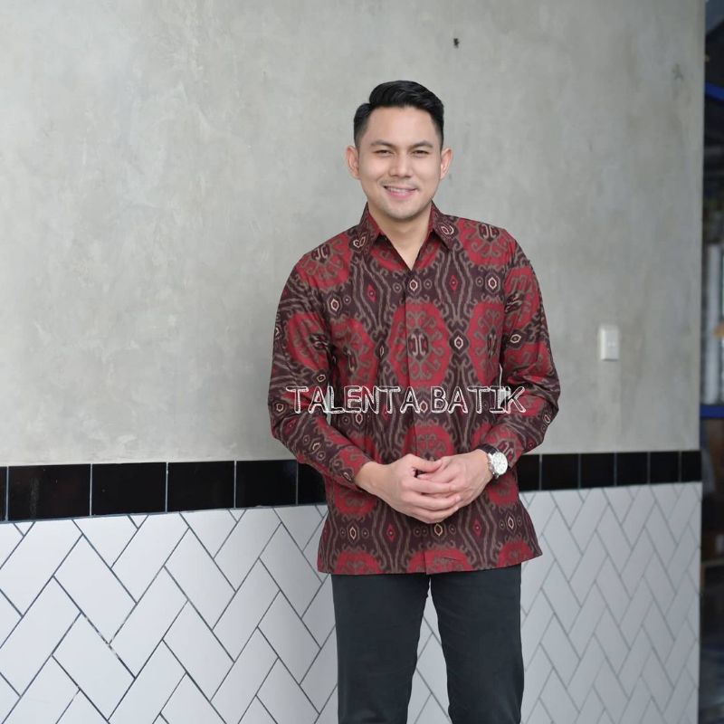 Batik pria Lengan Panjang Bahan Baturaden lapis furing full terbaru merk Talenta / Exclusive Batik p