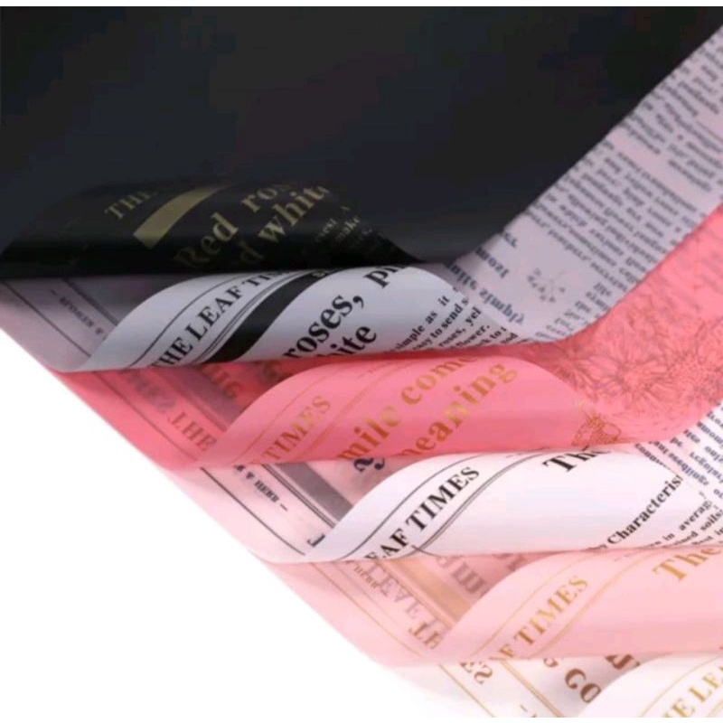 

(Lembaran) Flower Wrapping Paper Koran / Newspaper Cellophane