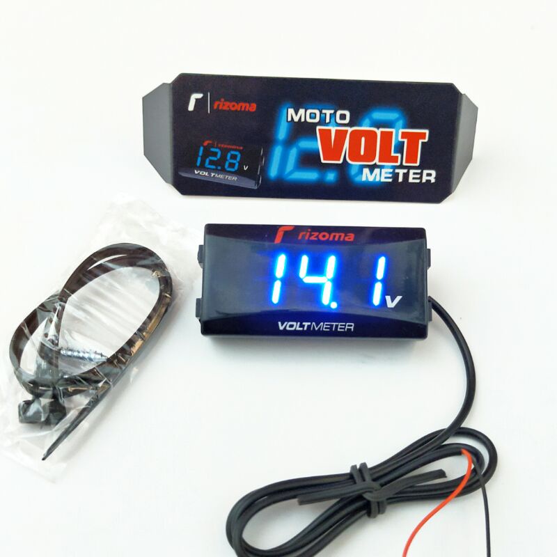 Volt Meter Aki x-case / Rizoma Voltmeter Untuk Pengukur Aki Motor Universal