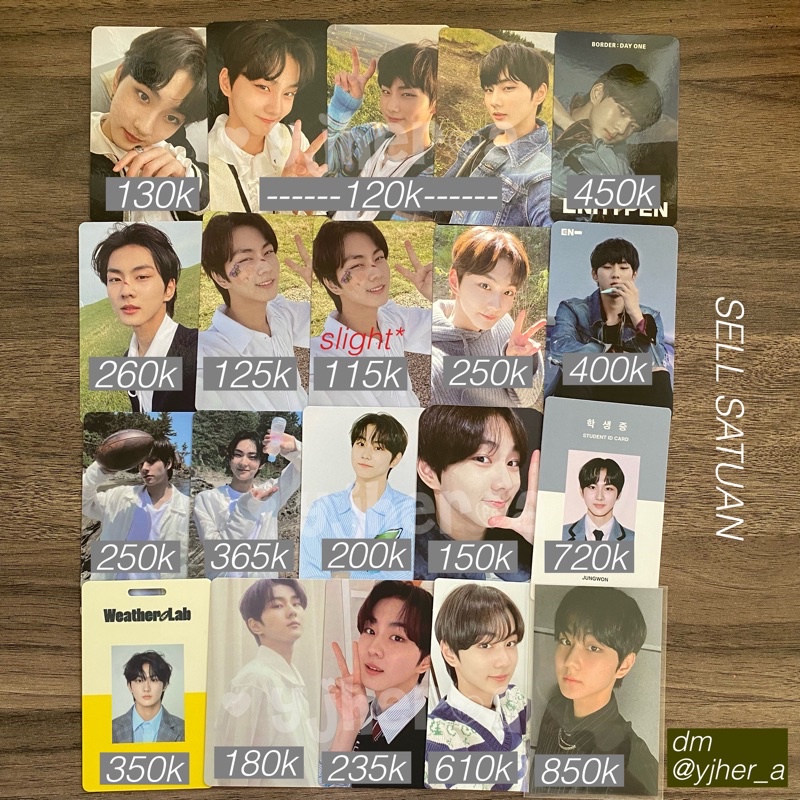 (READY) PHOTOCARD PC JUNGWON DAWN DILAN DUSK AKIK PEACE YIZHIYU BDO r1 r3 YET POB UMS WEVERSE BDO WV