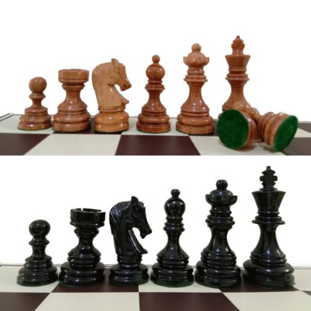 Bidak Catur Kayu Sawo Model Borobudur Menteri 2