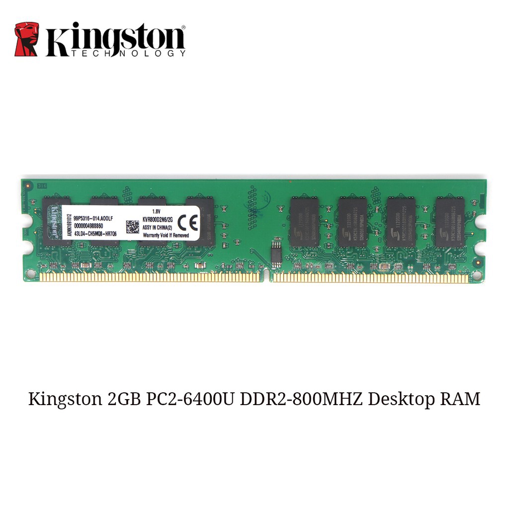 Kingston DDR2 Memory RAM 2GB 667Mhz 800Mhz 5300 6400 PC2 Untuk Laptop