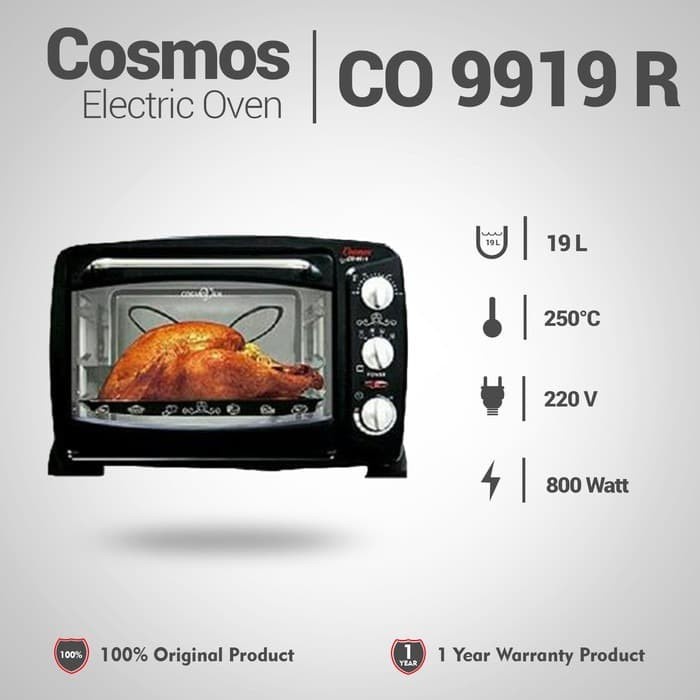 OVEN LISTRIK Electric Oven COSMOS 19 LITER Cosmos CO-9919 R C
