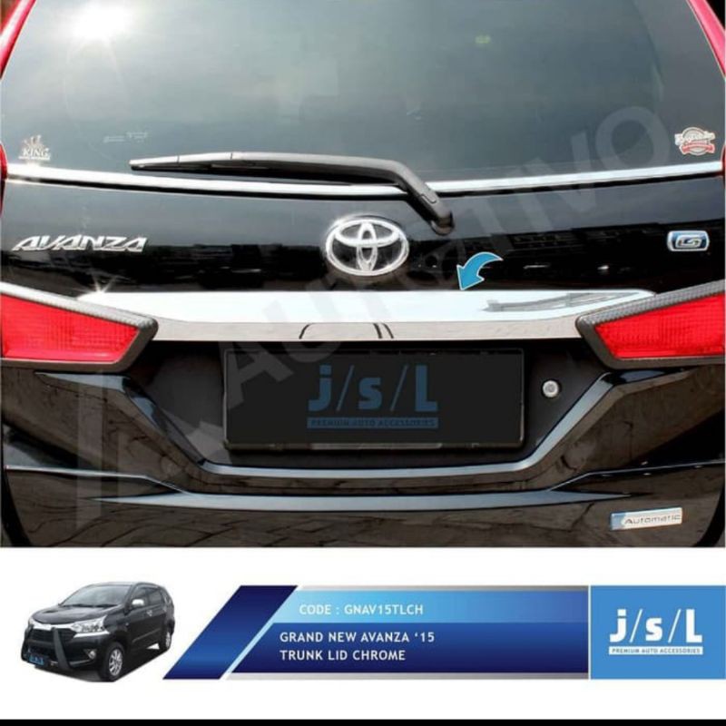 trunk lid grand all new Avanza chrome jsl