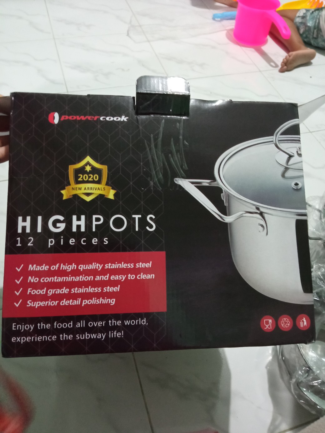 Panci Kukusan 1 Set High Pot 5 Pcs Steamer Stainless Steel Tutup Kaca