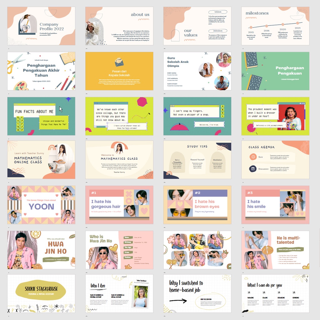 200+ Template PPT Aesthetic Presentasi Premium