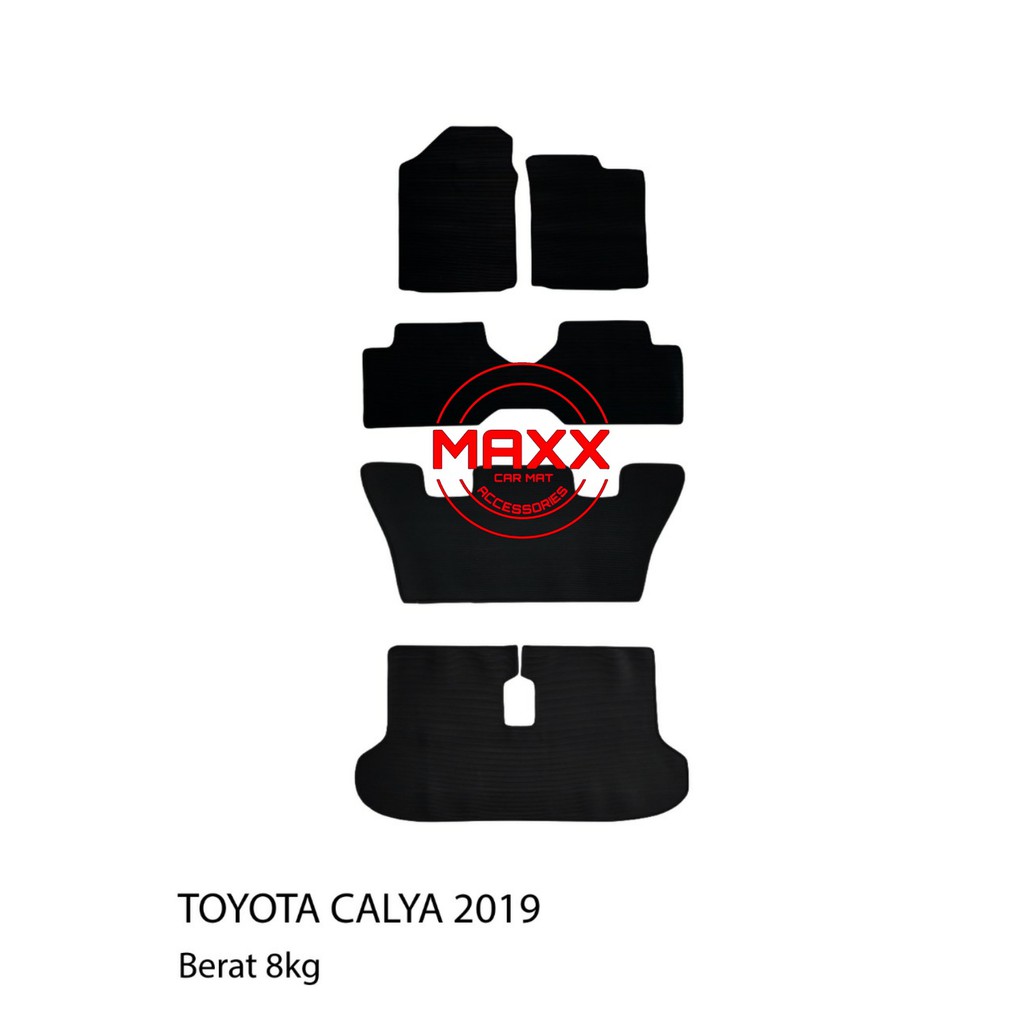 Karpet Mobil Jahit-Karpet Karet Toyota Calya/Sigra 2019-2020 Full Set