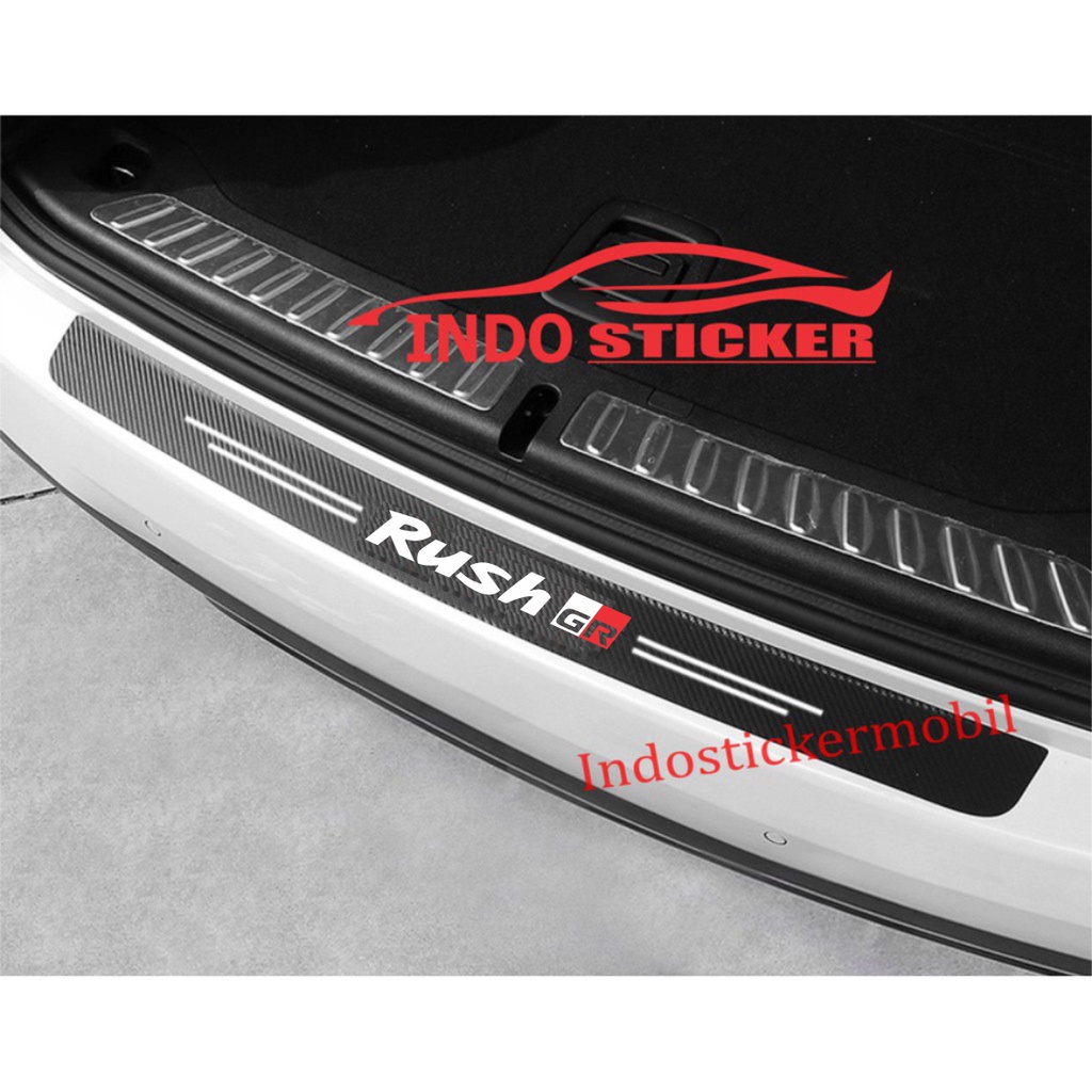 Stiker stiker carbon 3d mobil toyota rush gr stiker karbon bagasi belakang toyota rush gr racing