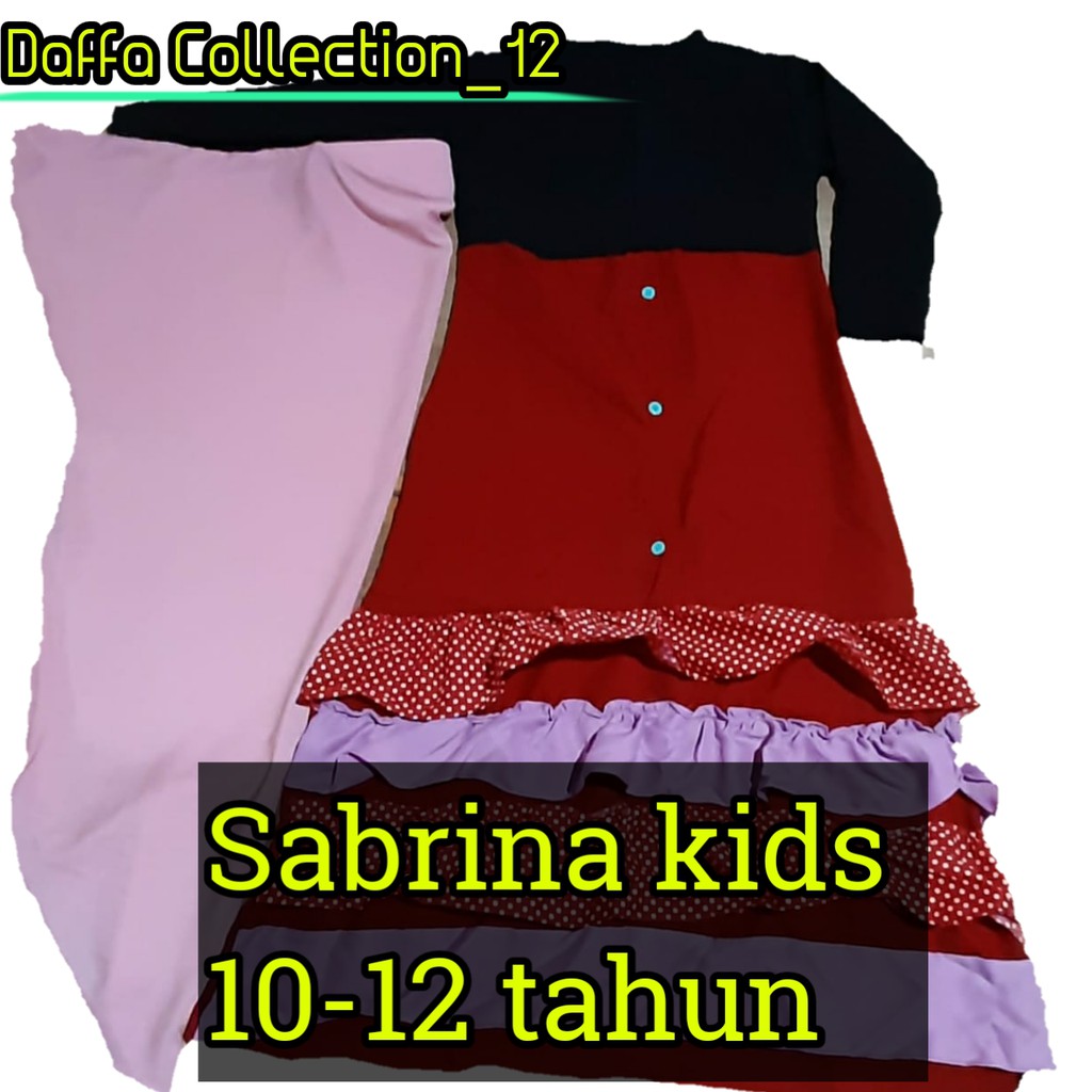 GAMIS ANAK SABRINA  UNTUK UMUR 10-12 tahun