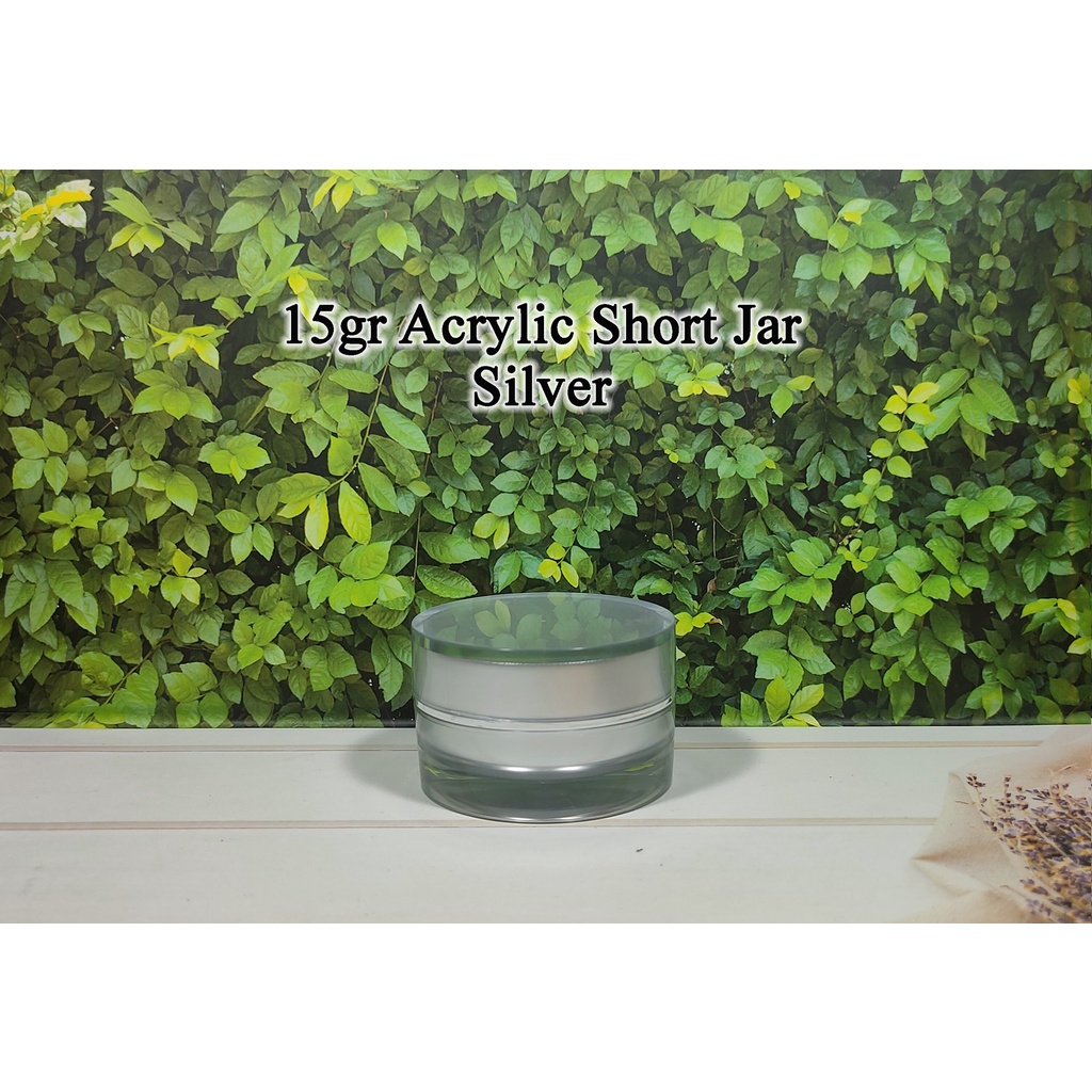 15gr Pot Cream Akrilik / Acrylic Short Jar Silver 15 gr