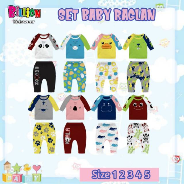 Setelan anak baby raglan