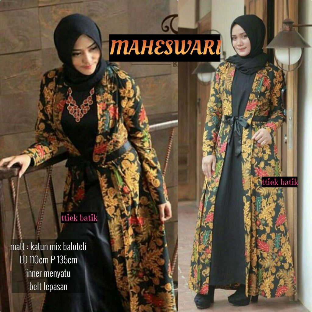 Zola_batik gamis sogan Maheswari
