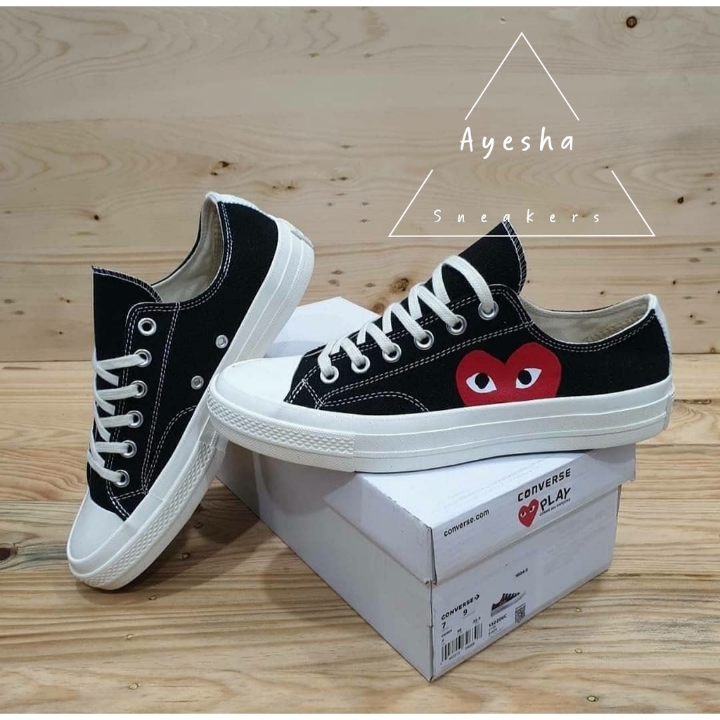 Converse Play Cdg low High Pria Wanita Love Sneaker Premium Hati Murah Allstar Cwok Cwek Egret Sepat