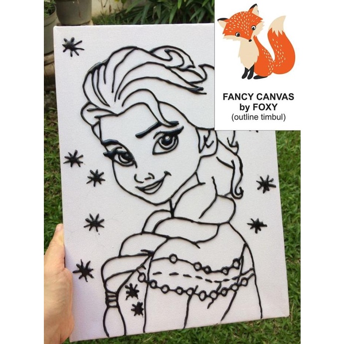 

kanvas lukis anak gambar ELSA FROZEN