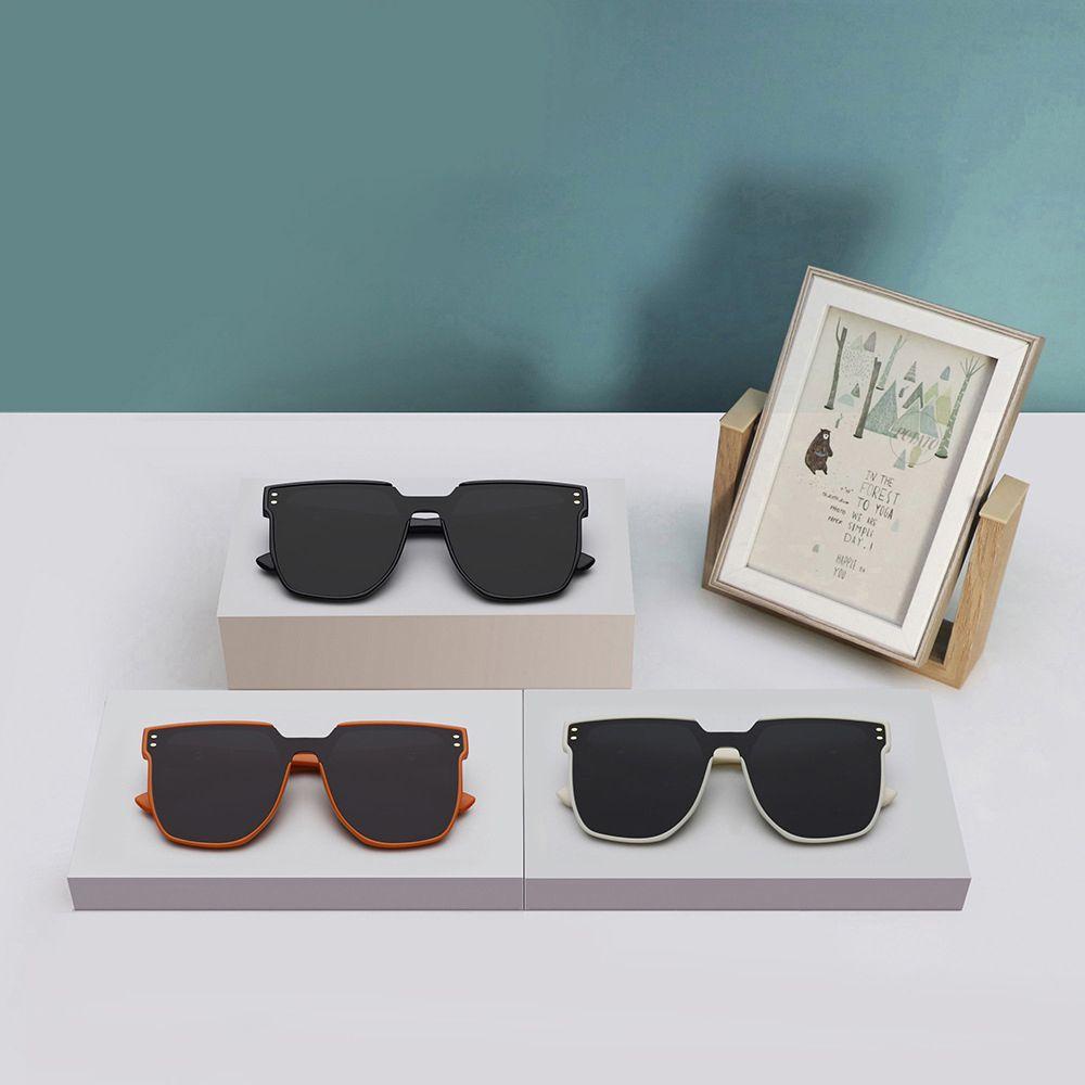 Mxbeauty Square Sunglasses Kaca Mata Anti Radiasi Untuk Wanita Perlindungan UV Bingkai Besar Perlindungan Kacamata Perempuan Korea Beras Kuku Anti Radiasi Kaca Wanita Kacamata