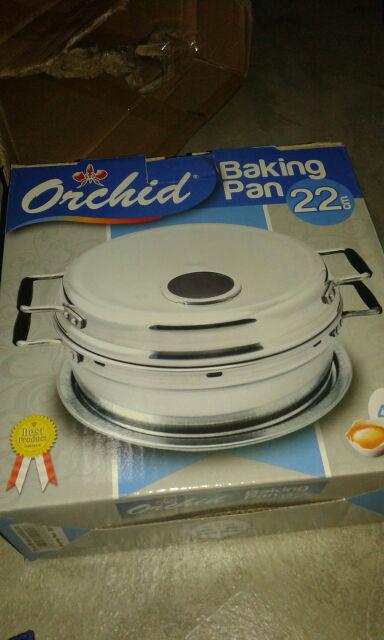 [promo Gratis] Panci/oven Pemanggang Cake/bolu Baking Pan Orchid 22 Cm / 4 Telur