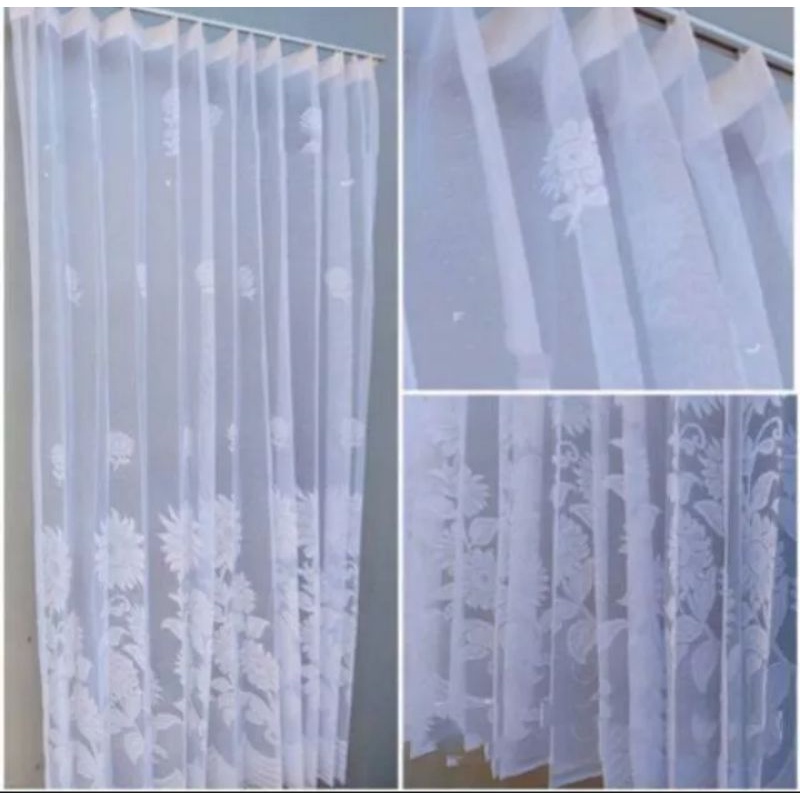 Vitrase gorden daleman gorden lapisan gorden puring gorden vitrase polos minimalis matahari