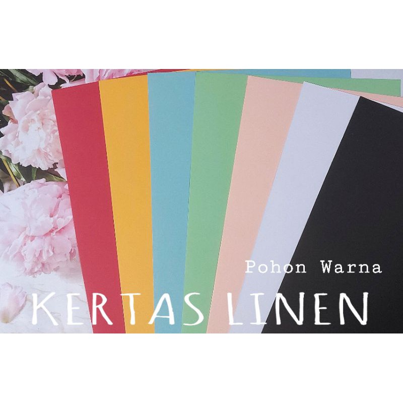 

MINIMAL ORDER 10 LEMBAR.. Kertas Linen Warna