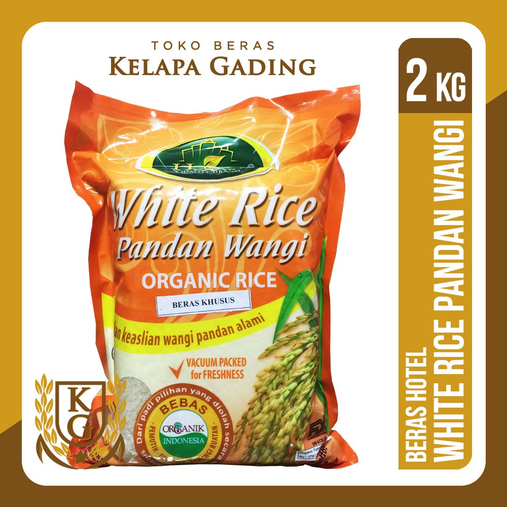 

BERAS HOTEL WHITE RICE PANDAN WANGI 2 KG PUTIH PREMIUM WANGI ORGANIK 2KG