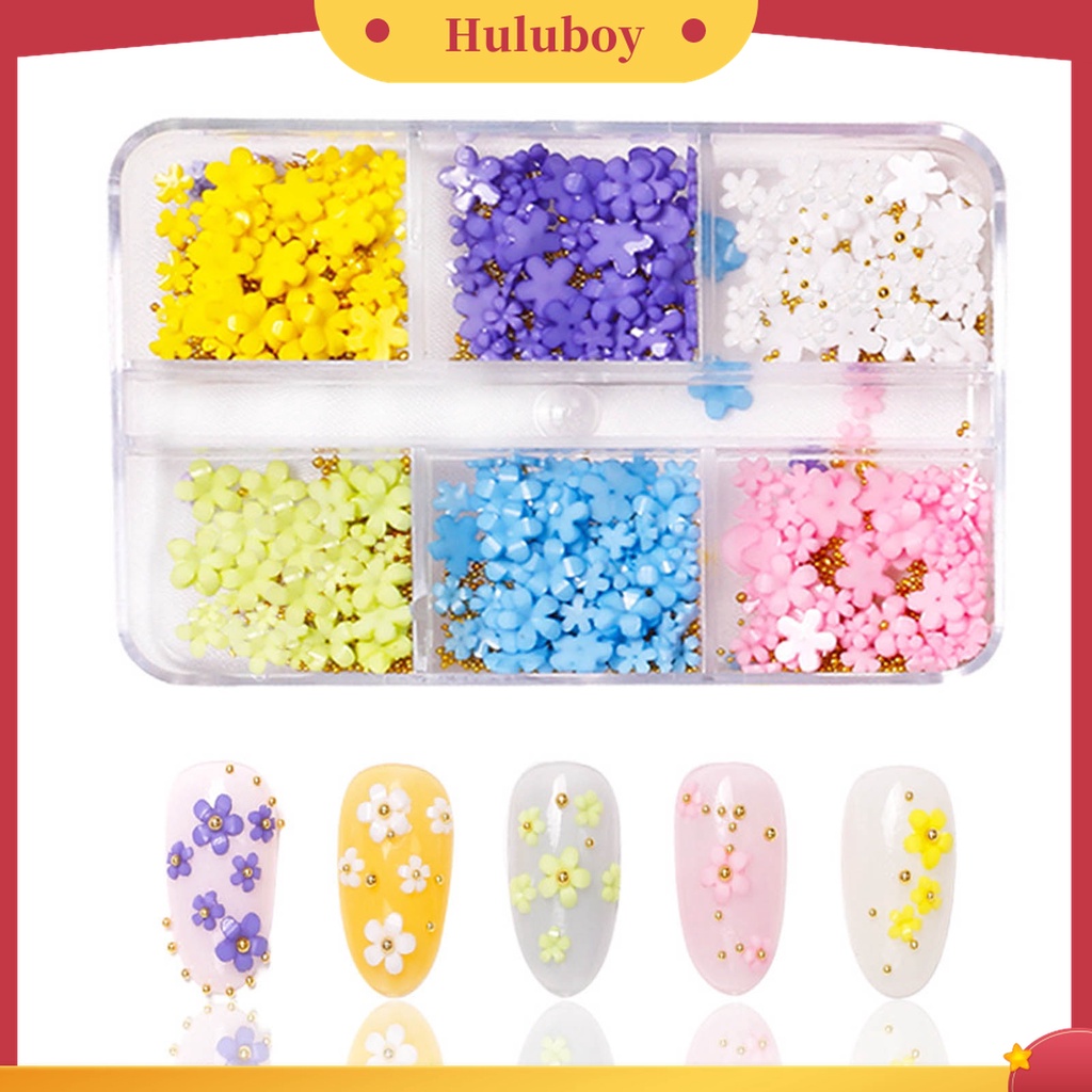Huluboy Huluboy♡ Ornamen Bunga 3D Untuk Dekorasi Nail Art Charms